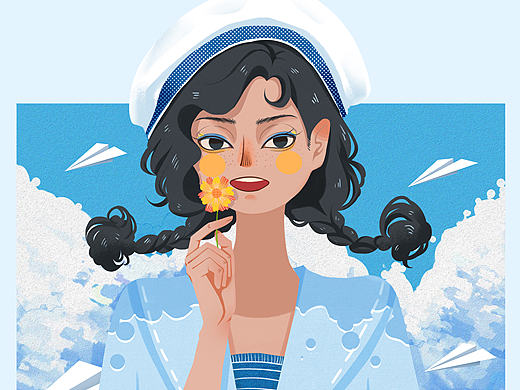 插画练习–纸飞机（个人主页-ZNDQzODgwMDA=） - 创作习作 - 站酷设计师昇崎原创素材 - 站酷ZCOOL