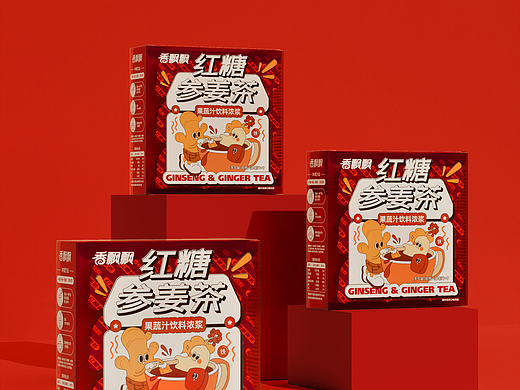 原创案例丨香飘飘红糖参姜茶包装设计