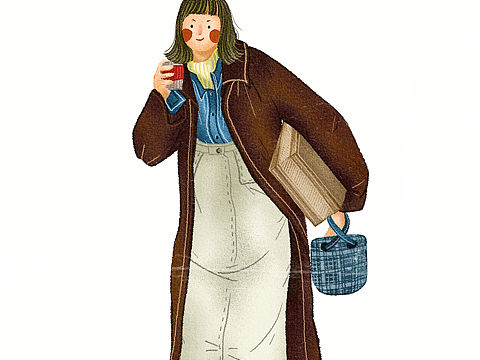 杂志风格人物插画