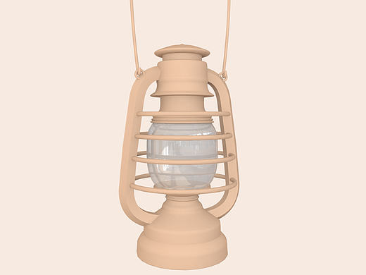 C4D 煤油灯 