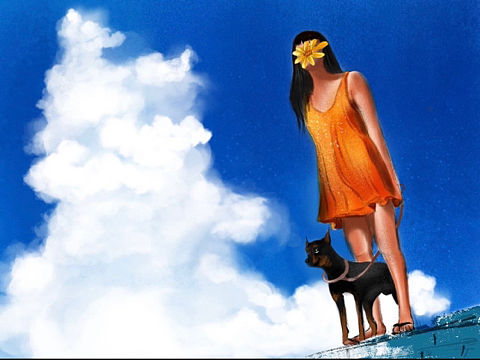 《天空下的女孩与狗》