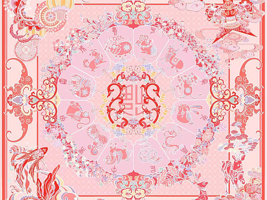 图案设计《龙年吉祥》