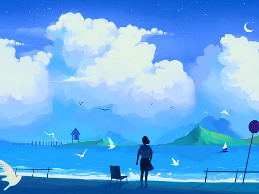 《一個人》一（個人主頁-ZNTUzNDYxNzY=） - 商業(yè)插畫 - 站酷設計師可樂喝手原創(chuàng)素材 - 站酷ZCOOL