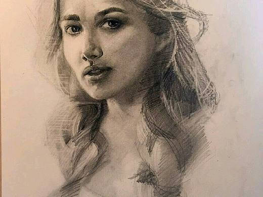 姑娘（个人主页-ZMTcyMDQ4NDQ=） - 绘画 - 站酷设计师小毛学画原创素材 - 站酷ZCOOL