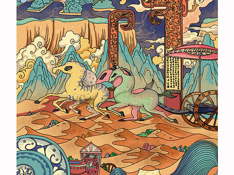 复古民族插画（个人主页-ZNTU0NTQyMDA=） - 艺术插画 - 站酷设计师朵朵朵朵爱朵朵原创素材 - 站酷ZCOOL