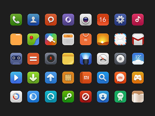 臨摹小米圖標(biāo)（個(gè)人主頁-ZMTY3MzYzNDg=） - 圖標(biāo) - 站酷設(shè)計(jì)師小果叮原創(chuàng)素材 - 站酷ZCOOL