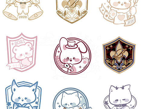 刺绣徽章合集（个人主页-ZNTQ2NzgxNjQ=） - Logo - 站酷设计师井井馅井原创素材 - 站酷ZCOOL