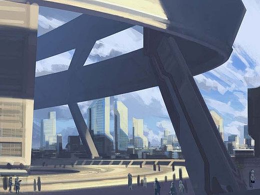 《没有雾霾的22世纪》绘制过程图
