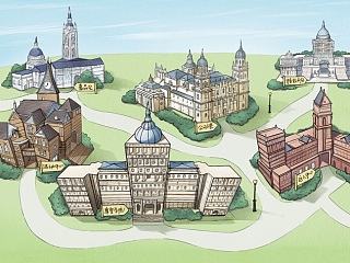 摩登学院地图手稿（个人主页-ZNjA4NzgwNA==） - 商业插画 - 站酷设计师山姆798原创素材 - 站酷ZCOOL