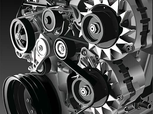 CDR软件作图 发动机