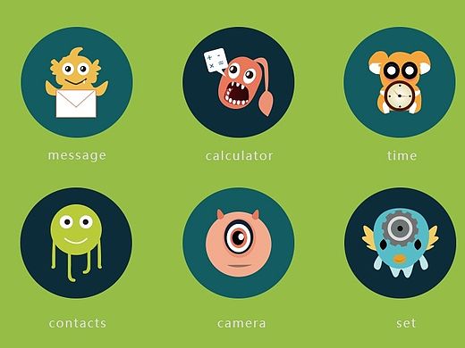 小怪兽手机主题图标