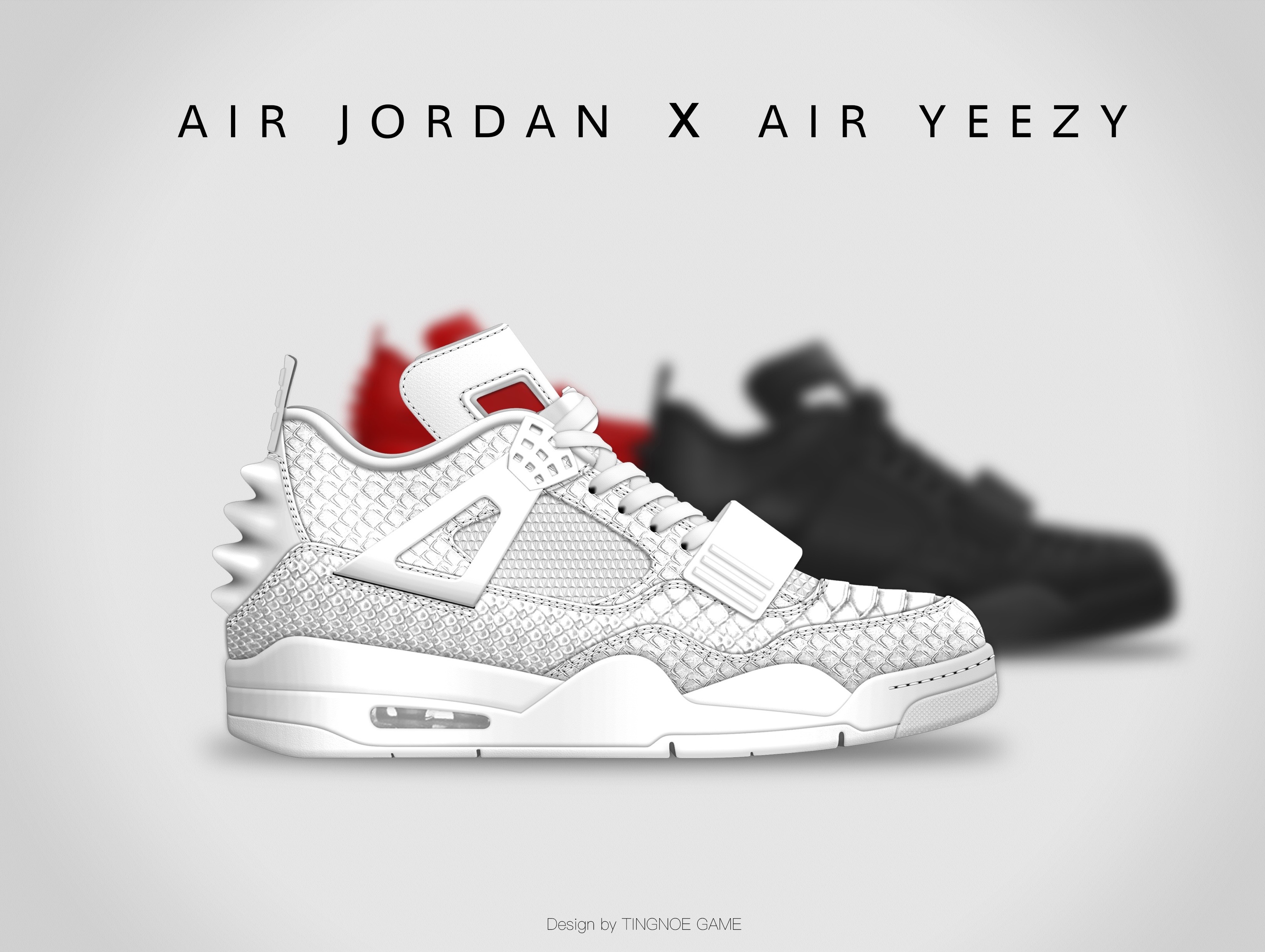AIR JORDAN   X   AIR YEEZY  运动鞋设计稿   Sneaker
