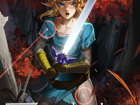 zelda ➕发光大宝剑（个人主页-ZMzIwNDAzMTI=） - 创作习作 - 站酷设计师扬翾原创素材 - 站酷ZCOOL