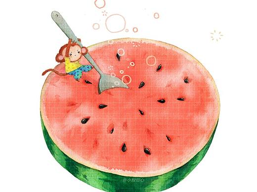 《小动物的夏天》一组萌系插画