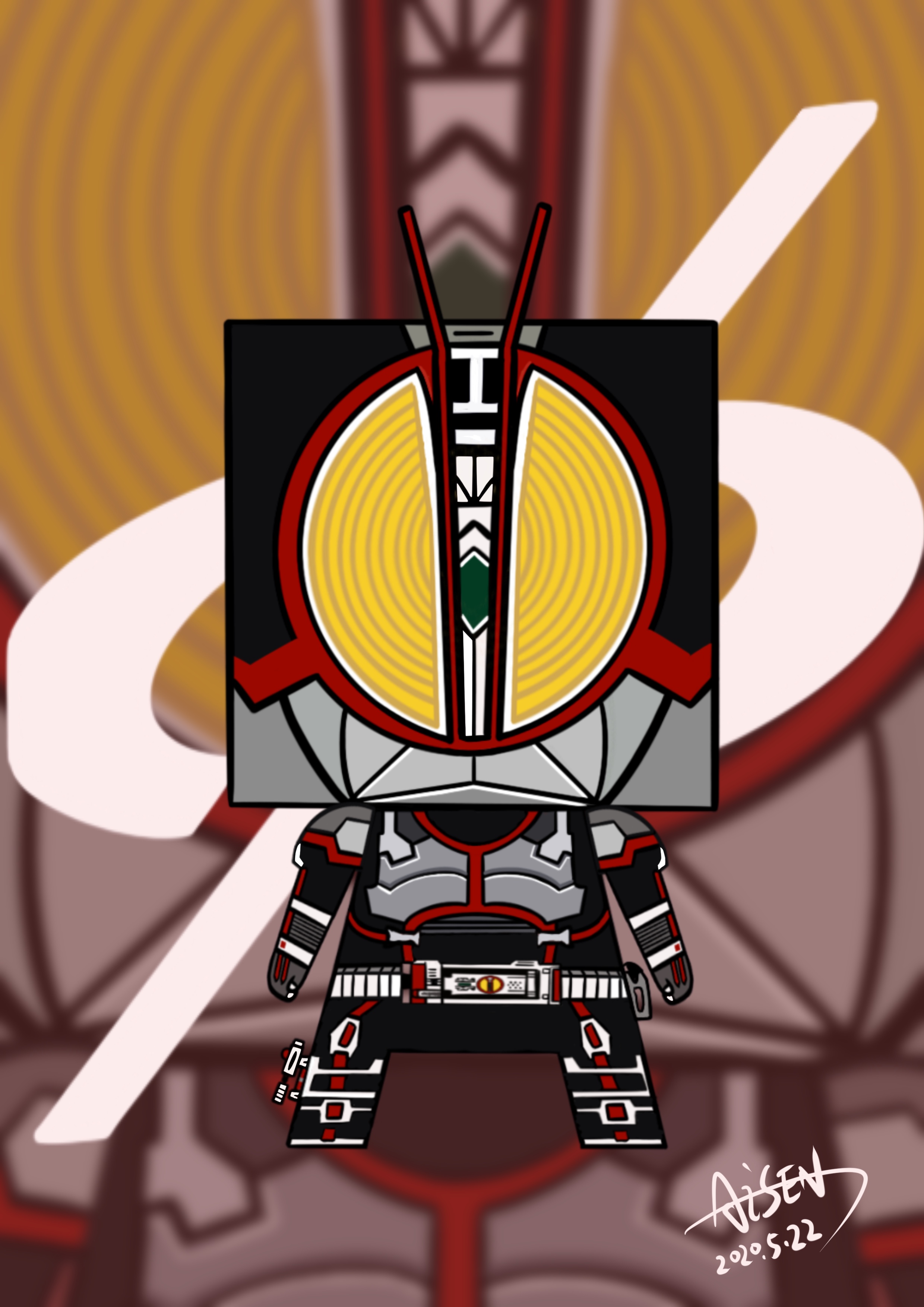 假面骑士faiz纸模壁纸.