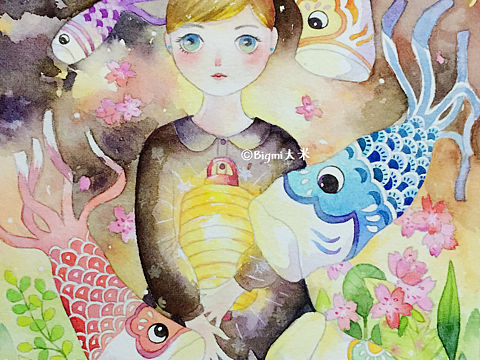 水彩插画