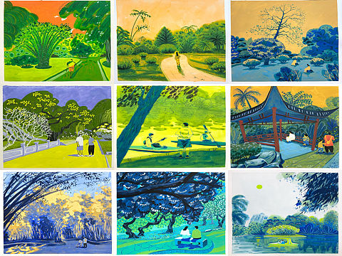 在公园·系列插画速写