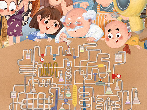 儿童游戏插画
