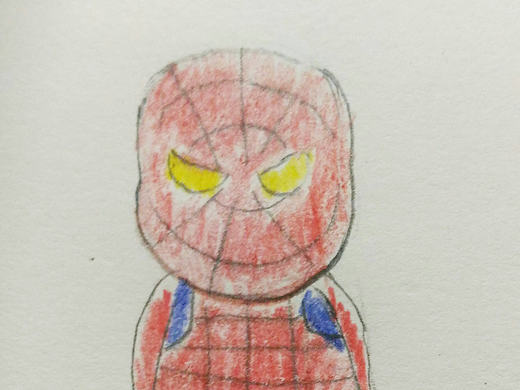 超级英雄 手绘练习 彩铅上色