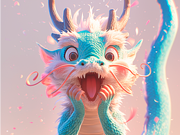 概念潮玩，5款可愛夢幻龍寶寶形象 Midjourney 