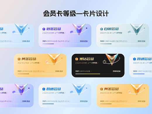 会员卡卡片等级设计
