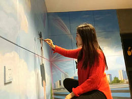 春天影城，<你的名字>墻繪