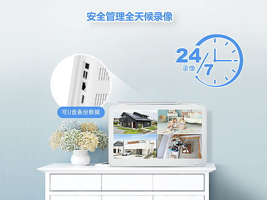 WiFi 摄像头主机宣传 亚马逊产品拍摄主图 设计