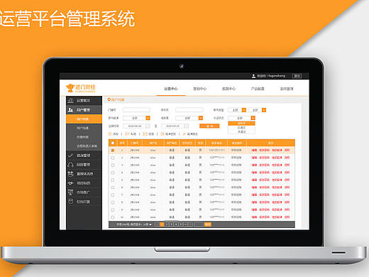 进门财经web端运营平台管理界面