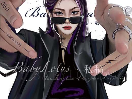 cool girl（个人主页-ZNjAwNDc4OTI=） - 商业插画 - 站酷设计师BabyLotus原创素材 - 站酷ZCOOL