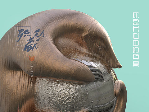 心中的明月（個人主頁-ZNTYxODc2MTI=） - 雕塑 - 站酷設(shè)計師弘舍藝術(shù)原創(chuàng)素材 - 站酷ZCOOL