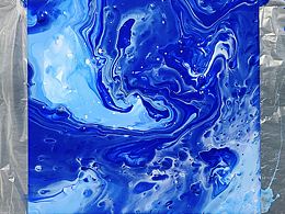 蓝色海洋流体画