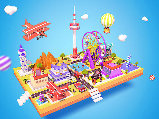 C4D三维场景（刚出炉）