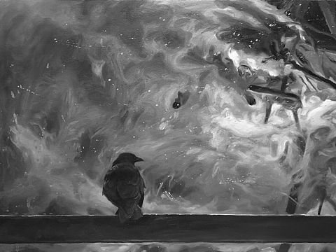 油畫。烏鴉（個(gè)人主頁-ZMjY1ODU4MTI=） - 繪畫 - 站酷設(shè)計(jì)師雙強(qiáng)原創(chuàng)素材 - 站酷ZCOOL