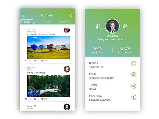 视觉界面（个人主页-ZMTg5NTAzNTI=） - APP界面 - 站酷设计师钰闺女原创素材 - 站酷ZCOOL
