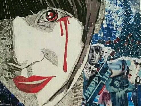 废纸拼贴画。（个人主页-ZMTczODA4MDA=） - 绘画 - 站酷设计师猪妖1224原创素材 - 站酷ZCOOL