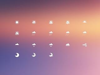 天氣小標(biāo)（個人主頁-ZNTk2MzUyMA==） - 圖標(biāo) - 站酷設(shè)計師o_O1818原創(chuàng)素材 - 站酷ZCOOL