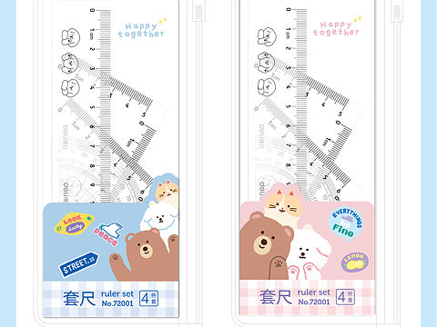 可爱清新风格尺子包装设计