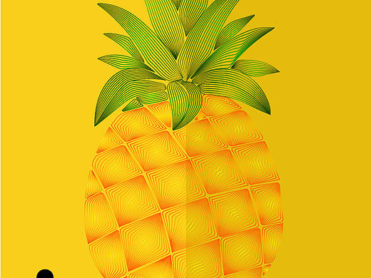 菠萝摩尔纹（个人主页-ZNDExNjIzODg=） - 海报 - 站酷设计师Z43914821原创素材 - 站酷ZCOOL