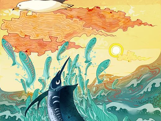 海鸟和鱼