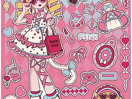 待授權|原創(chuàng)貼紙|辣妹甜心