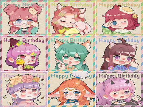 头像九宫格|生日贺图