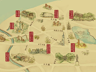 鼓楼文化产业园手绘地图