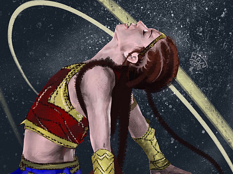 东奥会莎莎插画设计