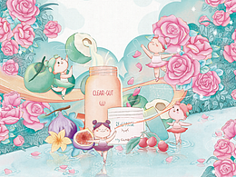 好食肌长绽放my CLARINS|包装插画|花韵