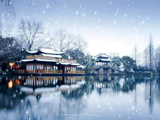 雪中西湖