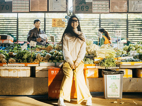 冬日菜市场写真教程