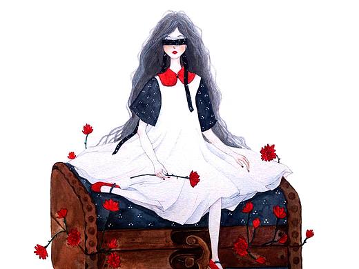 收纳盒少女