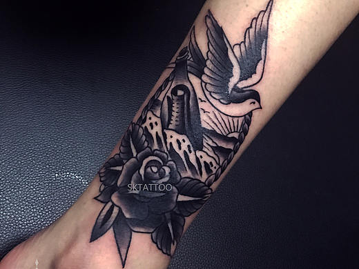 oldschool 纹身遮盖 - SKTATTOO