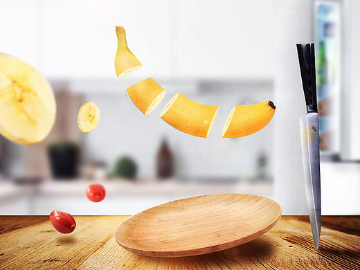 临摹厨房香蕉合成