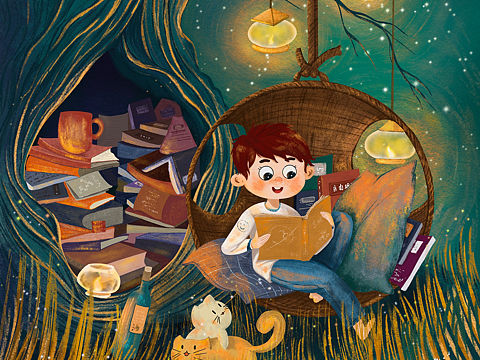 爱看书的小男孩👦